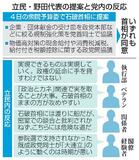 【自民・立民が政策協議】野田氏直談判、党内賛否