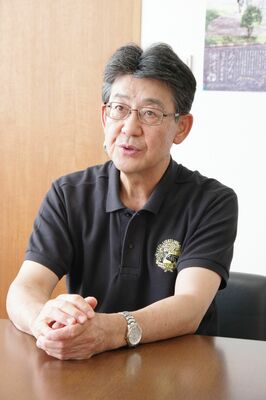 ＬＲＴ開通によるまちづくりの可能性を語る大関町長