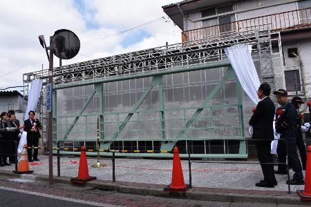 　オープンした「三鷹跨線人道橋跡ポケットスペース」（２０２６年３月）