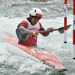 カヌー富沢２位、逆転許す　持ち味のパワー発揮　とちぎ国体