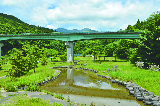 水を眺めながら涼しい気分を楽しめる公園