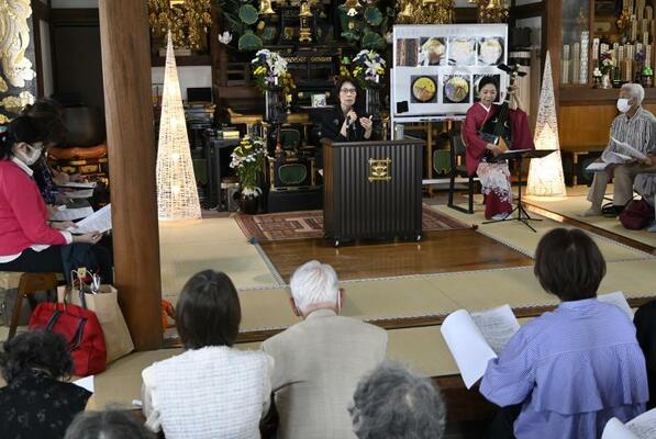 藤原定家について話す川島会長