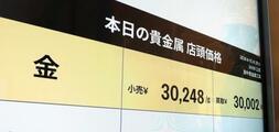金価格、初の３万円突破