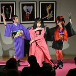 着付けにヘアメーク…結城紬が現代風に　小山でファッションショー、若者に…