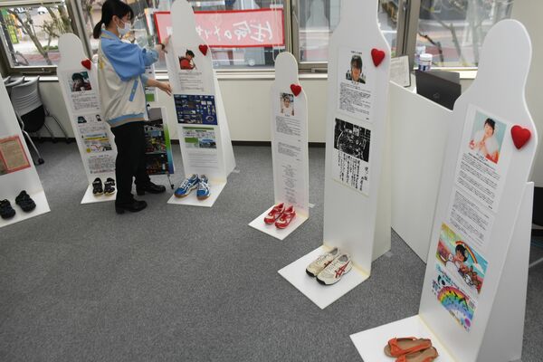 ５日から始まる「ミニ生命のメッセージ展」の会場＝４日午後、宇都宮市大通り２丁目