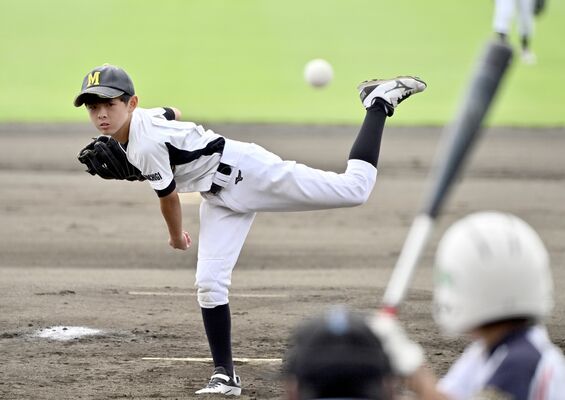 ２度登板し、１安打無失点と好投した瑞穂野ＢＢＣの先発・松浦＝エイジェック