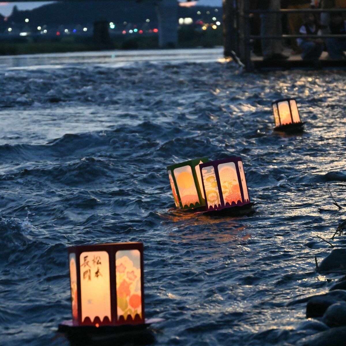 思いを込めた灯籠、渡良瀬川を照らす 足利で夏の風物詩・灯籠流し