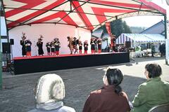 道の駅に太鼓、お囃子響く