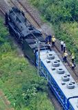 ＪＲ上越線の試運転ＳＬが脱線