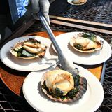 大きな焼きガキも　岩手の特産品、食べて応援　鹿沼で12日まで感謝祭