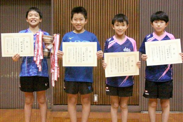 男子ホープスの入賞者