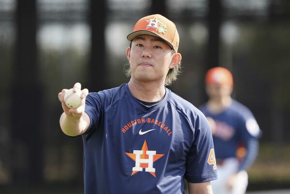 キャンプインしたアストロズ・今井＝ウェストパームビーチ（共同）