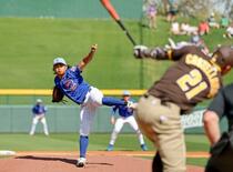 今永、初登板は2回無失点