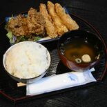 ２種類の唐揚げ豪快に　唐揚げミックス定食　思季彩館「おかずや」（小山）