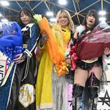 プロレス３姉妹、下野で凱旋試合　華麗な技を披露　観客500人が声援