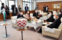 とちぎ国体 トーチと炬火台披露