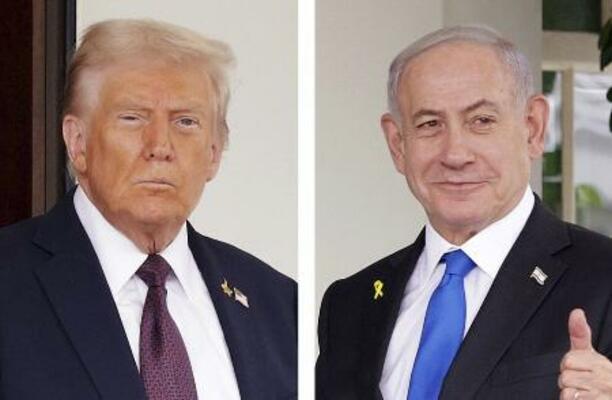 　トランプ米大統領、イスラエルのネタニヤフ首相（いずれもゲッティ＝共同）