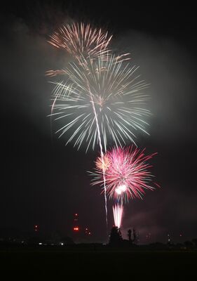 夜空を彩った花火