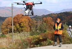 クマ追い払いにドローン