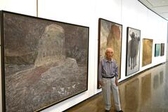地元風景や旅情 日本画２３点展示