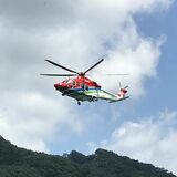防災ヘリと連携、水難備え合同訓練　塩谷消防本部と県航空隊