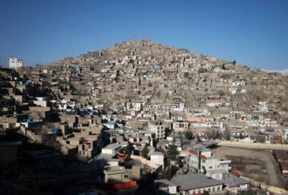 　アフガニスタンの首都カブールの町並み＝２月２８日（ロイター＝共同）