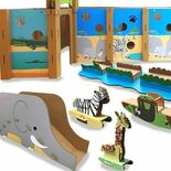 段ボール遊具セット発売　大田原のタカムラ産業