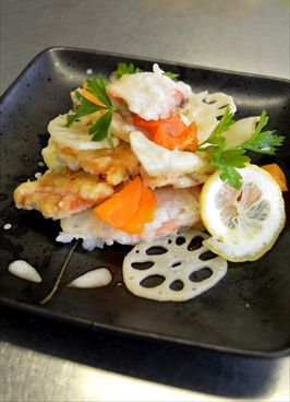 鮭のエスカベージュ　ミルフィーユ仕立て