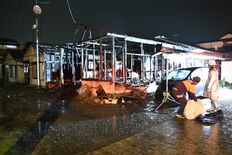 野木で建物火災