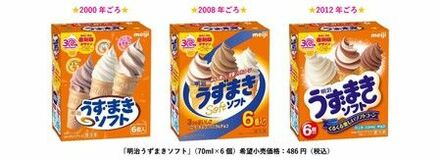 発売30周年を記念して、復刻パッケージが登場！「明治うずまきソフト」4月上旬より順次初発売