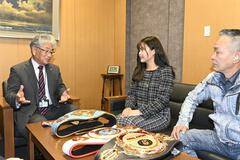 日本人初ベルトを報告