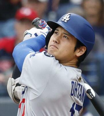 ドジャースの大谷翔平選手(共同)