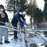 天然氷の切り出し始まる　厚さ15センチの自然の恵み　日光・氷屋徳次郎