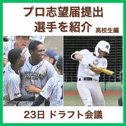 プロ野球ドラフト会議　プロ志望の栃木県関係選手まとめ【高校生編】