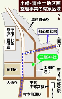 小幡・清住土地区画整理事業の対象区域