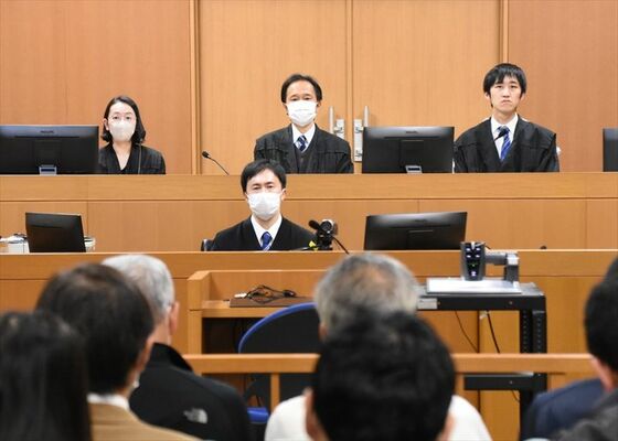 那須雪崩事故の遺族の意見陳述が行われた宇都宮地裁２０６号法廷＝19日午後、宇都宮市小幡１丁目