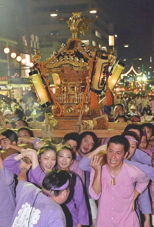 ４年ぶりに「ふるさと宮まつり」が開催される（２０１９年撮影）