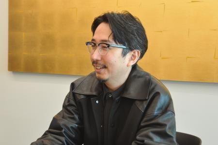 　インタビューに応えるかっぴー＝２０２６年３月、東京都港区で撮影