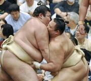 春巡業の朝乃山 １２番取って８勝 