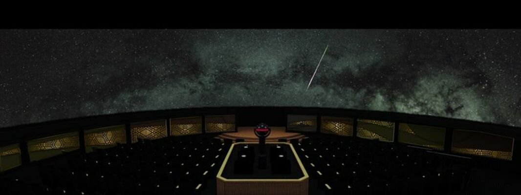 県子ども総合科学館のプラネタリウムの投影イメージ（県提供）