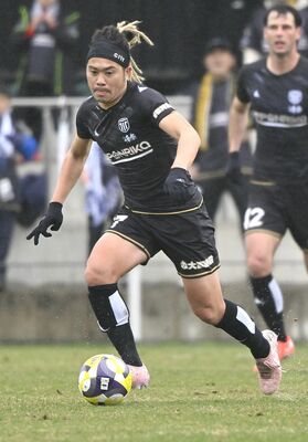 ３連勝中と好調の栃木シティ。１得点３アシストのＦＷ田中パはダービーでも活躍が期待される＝16日の宮崎戦から、シティフットボールステーション