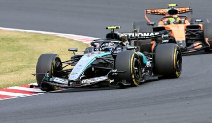 今季2勝目を挙げたメルセデスのキミ・アントネッリ=鈴鹿サーキット