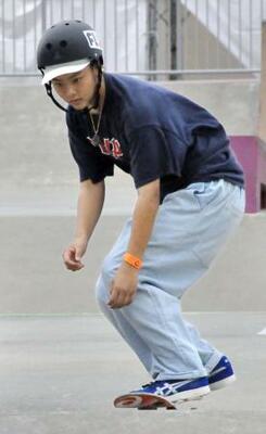 　ストリート女子予選を首位通過した松本雪聖＝ライブドア・アーバンスポーツパーク