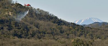 足利の山林火災　７日目