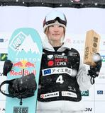 スノボ決勝中止、戸塚と小野優勝