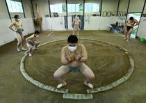 部活動が再開　大田原・黒羽高相撲部