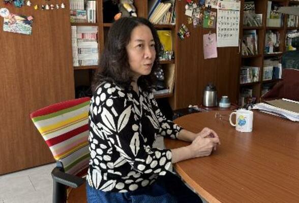 　インタビューに答える西原理恵子