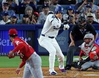大谷無安打、ドジャース単独首位