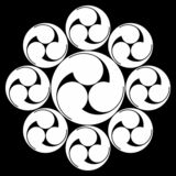 九曜巴（くようどもえ）〈文様紋　巴〉