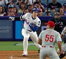 大谷二塁打、ドジャースは黒星